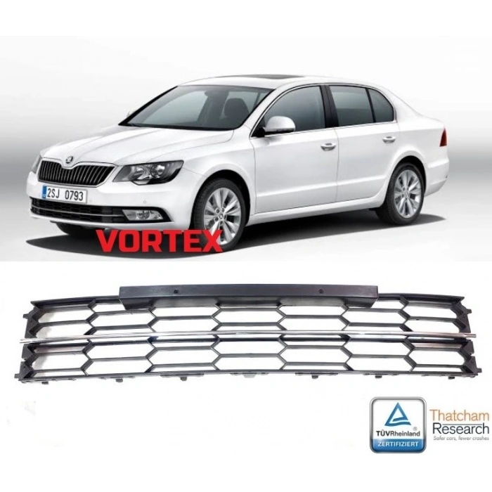 ÖN TAMPON ORTA IZGARA ( KROMLU ) SUPERB 2013-