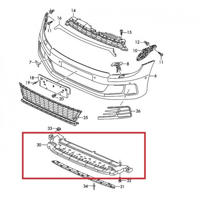 ÖN TAMPON SPOYLERİ R-LİNE SCIROCCO 2015-