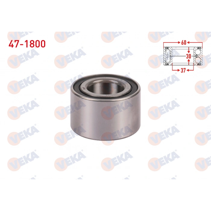 ON TEKERLEK RULMANI SOL-SAG 30X60,03X37 / 30X60X37 FIAT UNO 70 1.4i 1994-2000/ UNO 60 1.1 1983-1996 / ARKA SOL-SAG LADA SAMARA 1500 1986-1994