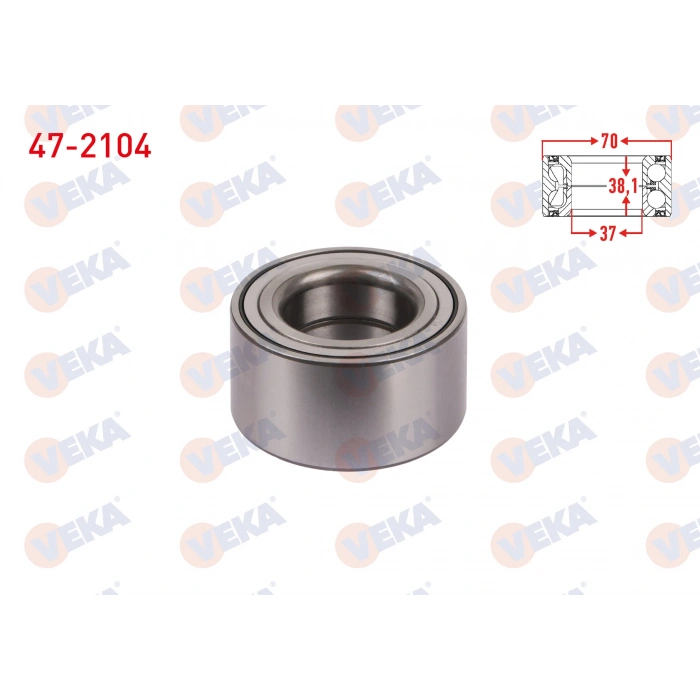 ON TEKERLEK RULMANI SOL-SAG 38X70X37 ACCENT ERA 1.4i 16v-1.5 CRDI-1.6 CVVT 2006-2012/ADMIRE 1.3-1.5 CRDI-1.6 2003-2006/BLUE 1.6 CRDI 2012-/GETZ 1.5 CRDI 2002-2008/RIO II 1.5 CRDI 2006-2011/