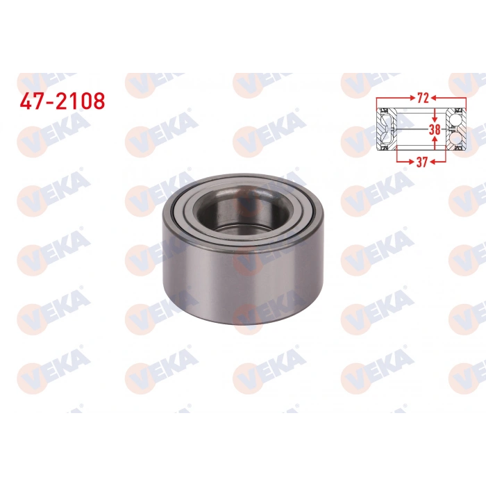 ON TEKERLEK RULMANI SOL-SAG 38X72X37 HYUNDAI I20 1.2 - 1.4 - 1.4 CRDI 2015- / ACCENT BLUE 1.4 CVVT - 1.6 CRDI 2012-