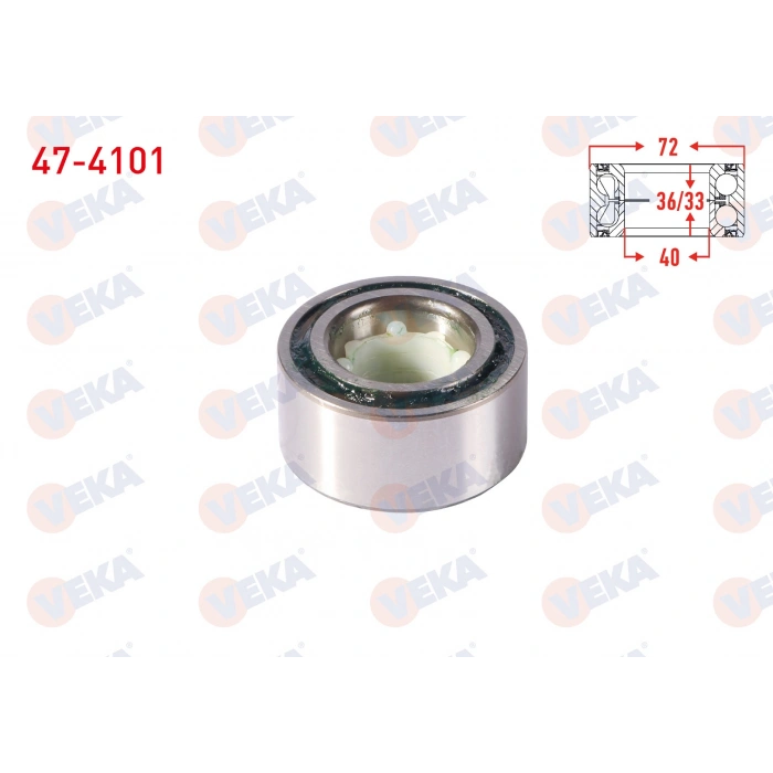 ON TEKERLEK RULMANI SOL-SAG 40X72X36/33 SUZUKI SWIFT II 1.3i 1989-2004 / BALENO 1.6i 16v 1995-2002