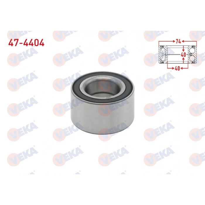 ON TEKERLEK RULMANI SOL-SAG 40X74X40 GOLF IV 1.6i - 1.9 TDI 1997-2005/BORA 1.6i 1998-2005/AUDI A3 1.6 1996-2012/SKODA OCTAVIA 1.9 TDI 1996-2004/LEON 1.4 16v 1999-2006/MAZDA 323 IV 1.6i 1989-1994