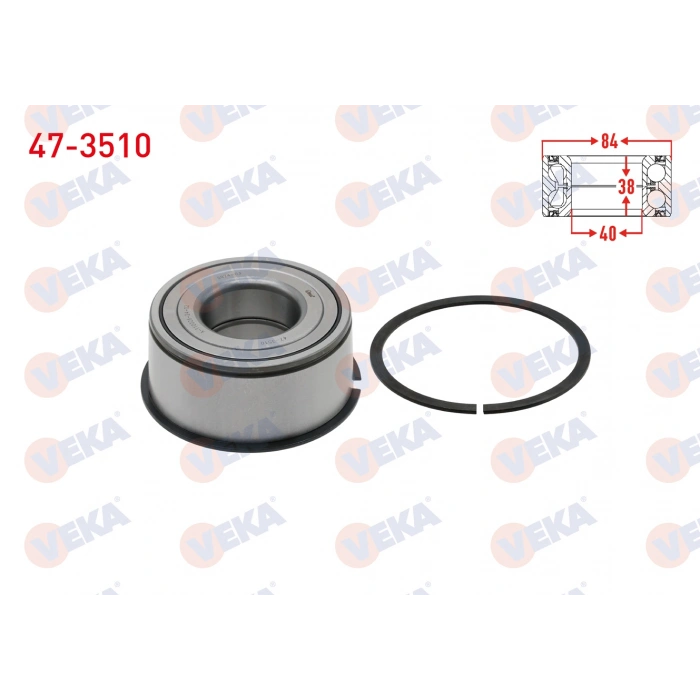 ON TEKERLEK RULMANI SOL-SAG 40X84X38 RENAULT LAGUNA I 1.9 DTI - 1.8i - 2.0i 1993-2001 / MEGANE I 1.9 DT - 1.6i 16v 1996-2003 / SAFRANE 2.0i 1992-2000