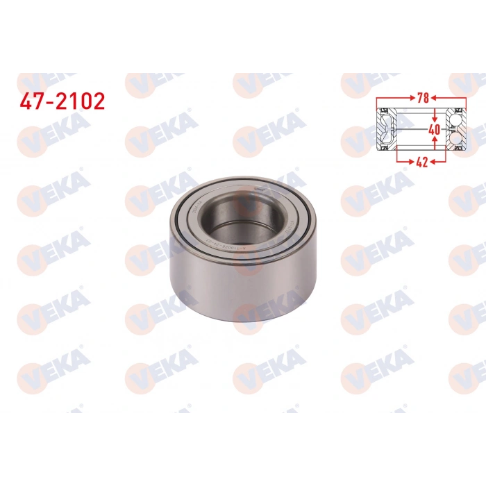 ON TEKERLEK RULMANI SOL-SAG 42X78X40 HYUNDAI I30 1.4i - 1.6i - 1.6 CRDI 2007-2011/ KIA CEED 1.4i - 1.6i - 1.6 CRDI 2006-2012/ VENGA 1.4 CRDI - 1.6 CRDI - 1.6 CVVT 2010-