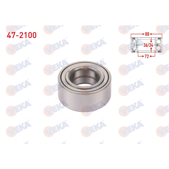 ON TEKERLEK RULMANI SOL-SAG 42X80X36/34 HYUNDAI ELANTRA 1.6i-1.8i-2.0-2.0 CRDI 2001-2007/SONATA IV 2.0i-2.4i 2001-2004/KIA CERATO 1.5 CRDI-1.6 CRDI 2004-2012/MAGENTIS 2.0i 16v 2001-2005