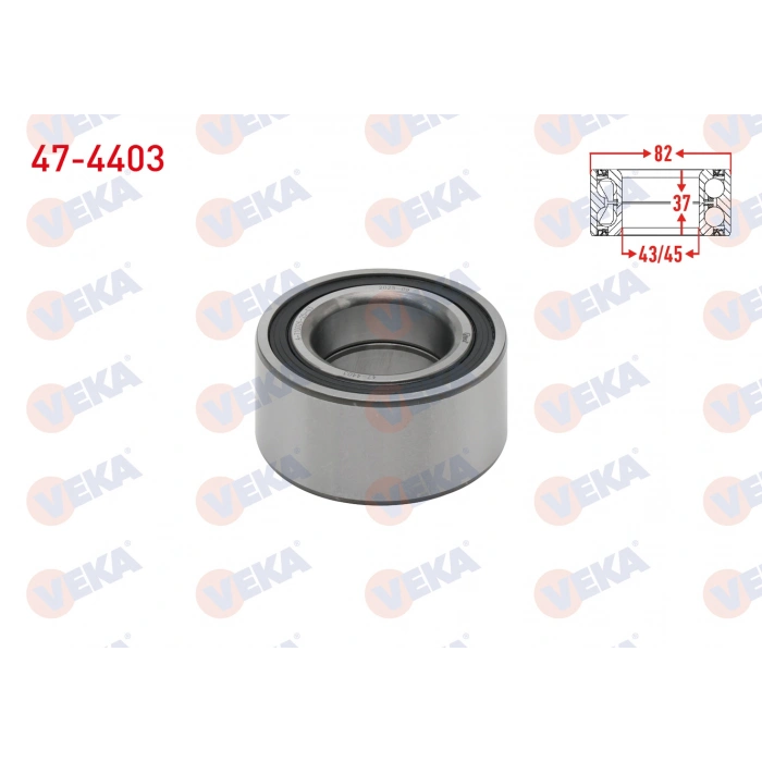 ON TEKERLEK RULMANI SOL-SAG 43/45X82X37 PASSAT 1.9 TDI - 1.8 1996-2005/AUDI A4 1.8 T 1994-2001 / AUDI A6 1.9 TDI - 2.0 - 1.8 T 1994-2004 / SKODA SUPERB 1.9 TDI - 1.8 T 2002-2010