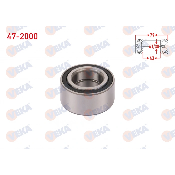 ON TEKERLEK RULMANI SOL-SAG 43X79X41/38 HONDA CIVIC V 1.6i 1992-1995 / CIVIC VI 1.4i - 1.5i - 1.6i 1995-2001 / CIVIC VII 1.4 - 1.6i 2000-2006 / HR-V 1.6 1999-