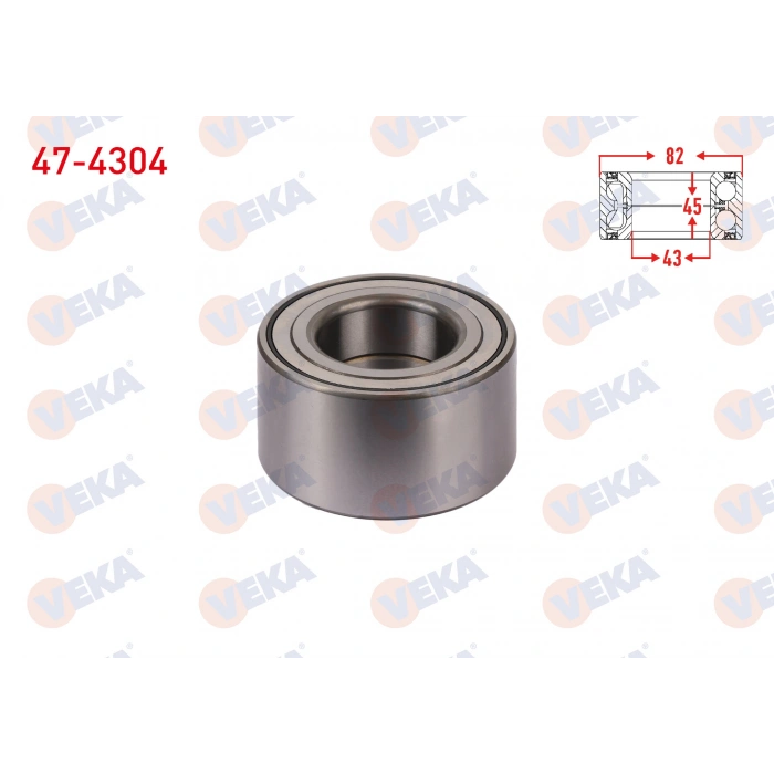 ON TEKERLEK RULMANI SOL-SAG 43X82X45 TOYOTA RAV 4 II 2.0 VVT-I 2000-2006