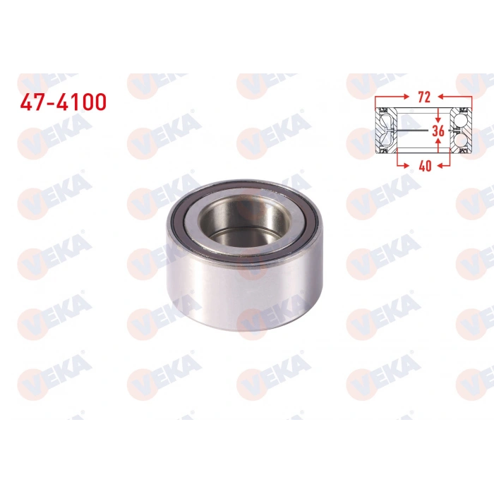 ON TEKERLEK RULMANI SOL-SAG ABS OKUYUCULU 40X72X36 SUZUKI SWIFT III 1.3i - 1.5i 2005-2010 / SWIFT IV 1.2 - 1.3 2010- / SPLASH 1.2i 2008- / SPLASH 1.3 DDIS 2010-