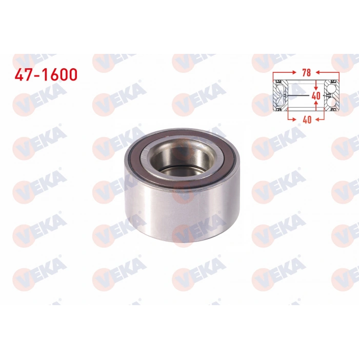 ON TEKERLEK RULMANI SOL-SAG ABS OKUYUCULU 40X78X40 CHEVROLET AVEO 1.2 16v -1.4 16v - 1.3 D 2011-2014/ TRAX 1.4 - 1.6 2012-2014/ OPEL MERIVA B 1.3 CDTI - 1.4 16v - 17 CDTI/ MOKKA 1.4 - 16 2012-