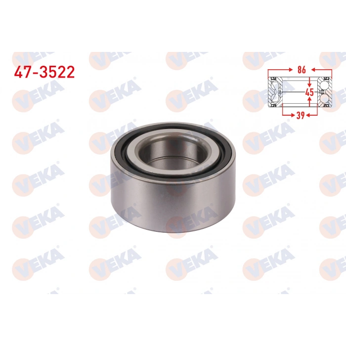 ON TEKERLEK RULMANI SOL-SAG ABS OKUYUCULU 45X86X39 RENAULT TRAFIC II 1.9 DCI - 2.0 DCI 2001-2014 / OPEL VIVARO 1.9 CDTI - 2.0 CDTI 2002-2014