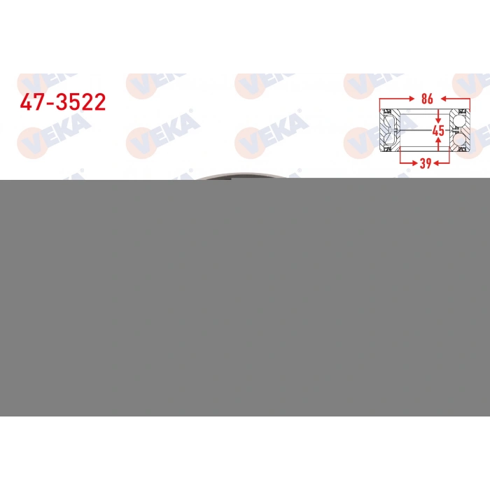 ON TEKERLEK RULMANI SOL-SAG ABS OKUYUCULU 45X86X39 RENAULT TRAFIC II 1.9 DCI - 2.0 DCI 2001-2014 / OPEL VIVARO 1.9 CDTI - 2.0 CDTI 2002-2014
