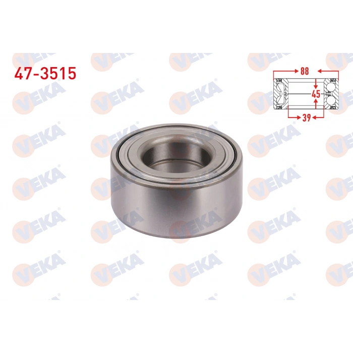 ON TEKERLEK RULMANI SOL-SAG ABS OKUYUCULU 45X88X39 RENAULT TRAFIC II 1.9 DCI - 2.5 DCI 2001-2014 / OPEL VIVARO 1.9 DI - 2.5 DTI 2002-2014