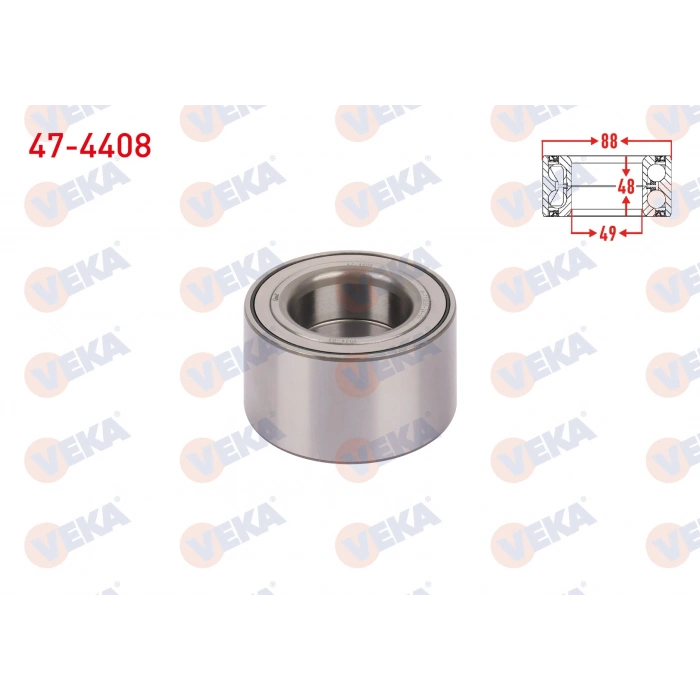 ON TEKERLEK RULMANI SOL-SAG ABS OKUYUCULU 49X88X48 VOLKSWAGEN AMAROK 2.0 BITDI - 2.0 TDI 2010-