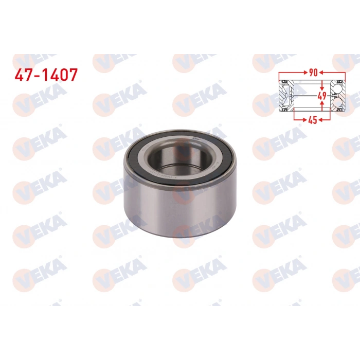 ON TEKERLEK RULMANI SOL-SAG ABS OKUYUCULU 49X90X45 BMW 3 SERISI (E90) 320 D-330 xd-335 xi X-DRIVE 2005-2011/ 5 SERISI (E60) 530 i - 530 D 2003-2010/ X3 (E83) 2.0 D - 3.0 D 2004-2010