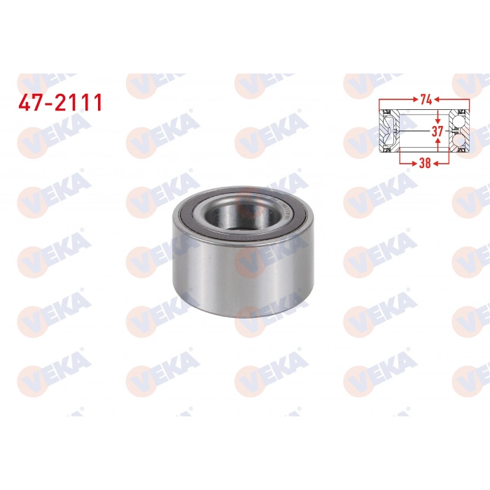 ON TEKERLEK RULMANI SOL-SAG ABSLI 38X74X37 KIA RIO IV 1.0 T-GDI - 1.25 CVVT - 1.4 CVVT - 1.4 CRDI 2017-/ HYUNDAI ACCENT BLUE 1.4 2018-