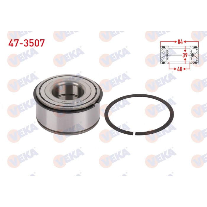 ON TEKERLEK RULMANI SOL-SAG ABSLI 40X84X39 RENAULT LAGUNA I 1.6i - 1.8i - 2.0i - 1.9 DCI 1993-2001