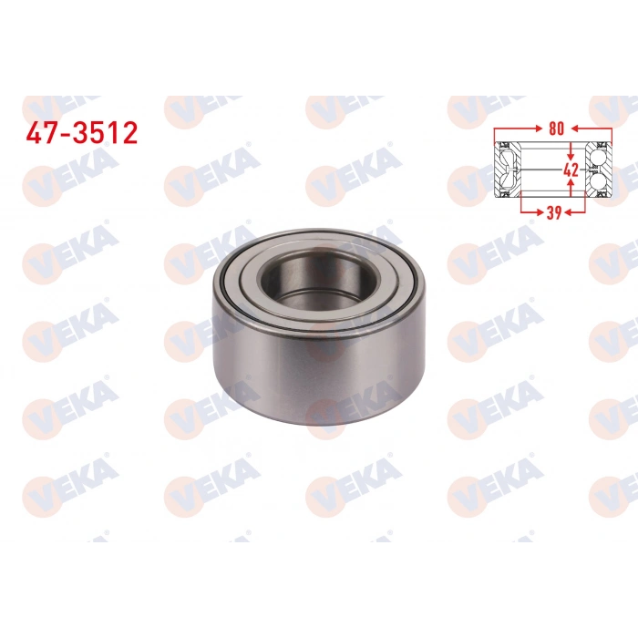 ON TEKERLEK RULMANI SOL-SAG ABSLI 42X80X39 RENAULT FLUENCE 1.5 DCI - 1.6 2012-/ MEGANE III 1.5 DCI - 1.6i 16v 2008-2015/ SCENIC III 1.5 DCI 2009-/ DACIA DUSTER 1.5 DCI - 1.6 16v 2010-