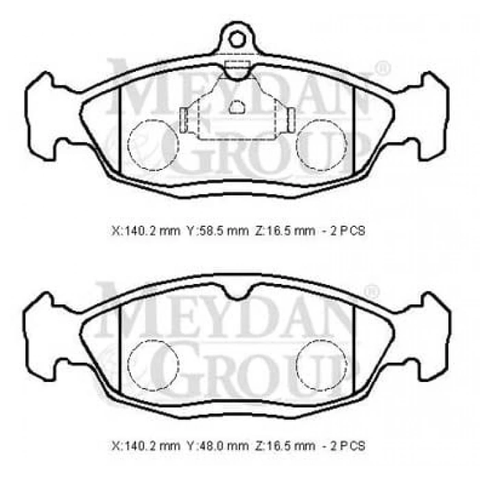 OPEL COMBO- 93/01; ÖN FREN BALATASI 1,2/1,4/1,7(KABLOSUZ)DİSK(140,2X58,5X16,5/14;0,2X48X16,5)(BRAMAX