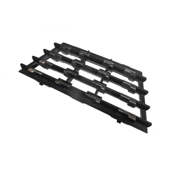 PEUGEOT 208- 20/23; ÖN PANJUR ALT ORTA KAPAK (RADAR KAPAĞI) PETEKLERİ SİYAH/NİKELAJLI (TW)