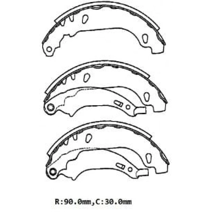 PEUGEOT 306- SD/HB- 00/01; ARKA FREN PABUCU (90X30)(BRAMAX)