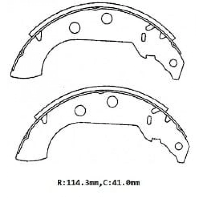 PEUGEOT 306- SD/HB- 00/01; ARKA FREN PABUCU (PALETSİZ)(114,3X41) (BRAMAX)