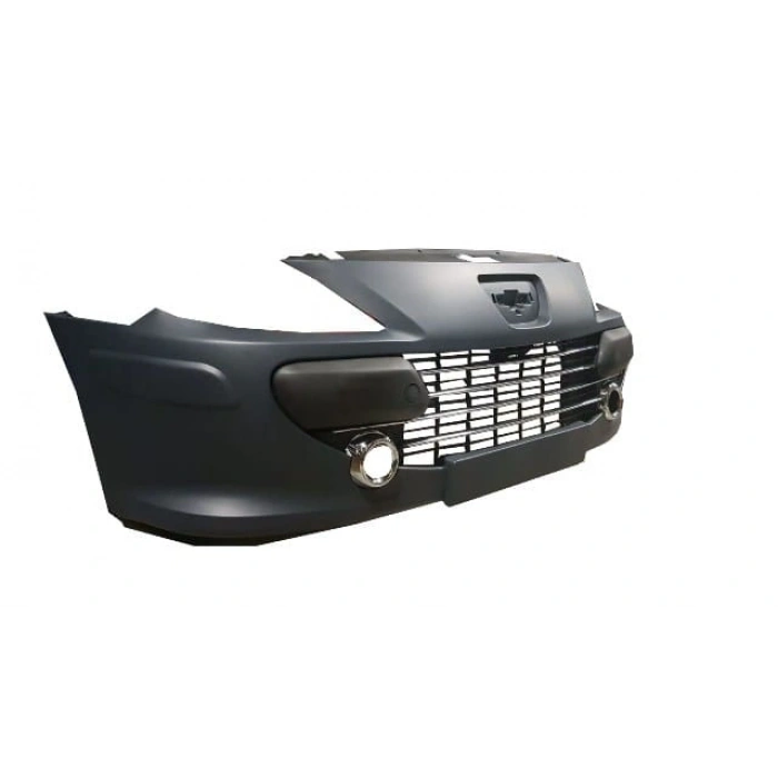 PEUGEOT 307- 06/08; ÖN TAMPON SİYAH (BANDLI/PANJURLU/SİS ÇERÇEVELİ/NİKELAJLI/BRAKETLİ (KOMPLE) (TW)