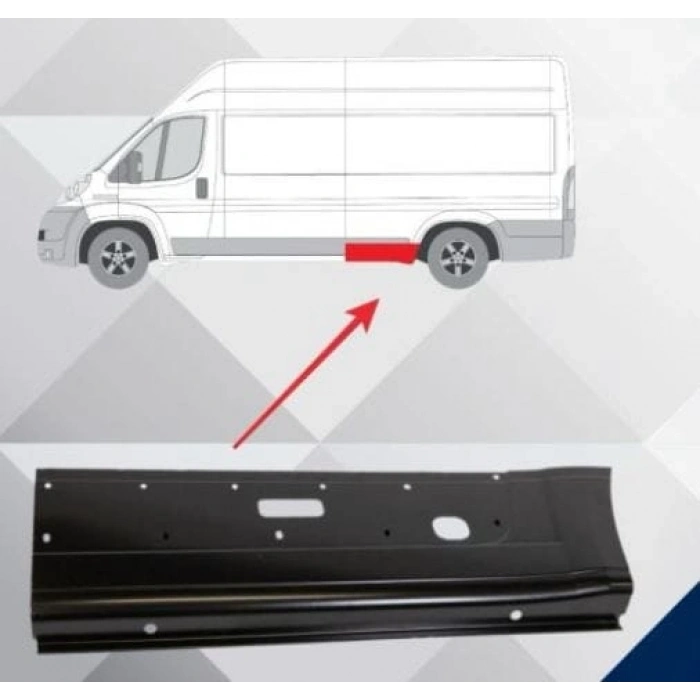 PEUGEOT BOXER- 07/13; ARKA ÇAMURLUK AĞZI ALT SACI SOL (ARKA TEKER ÖNÜ)