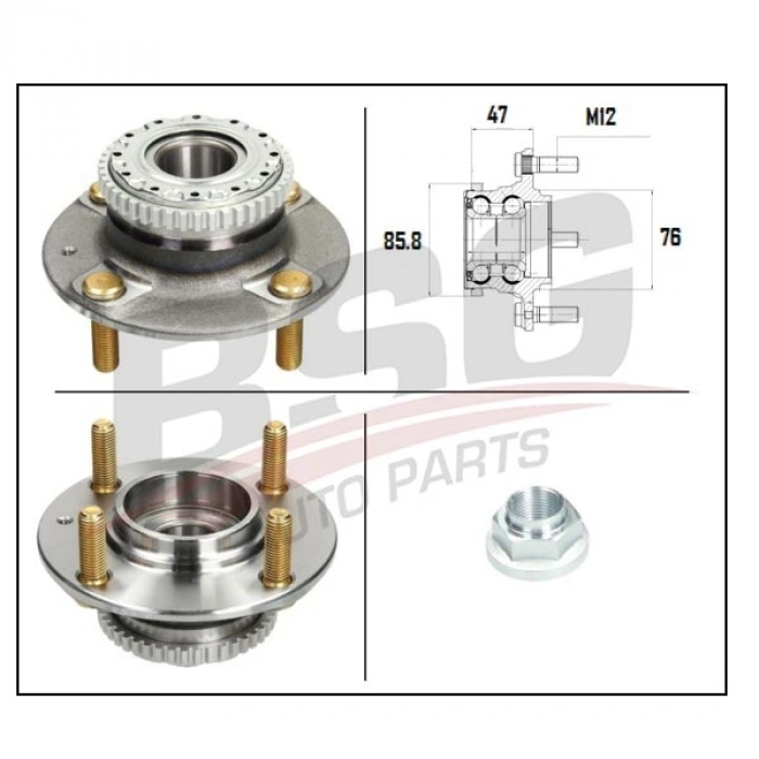 PORYA ARKA RULMANLI ABSLI ELANTRA/CERATO/MATRIX/COUPE BENZIN-DIZEL 01-10