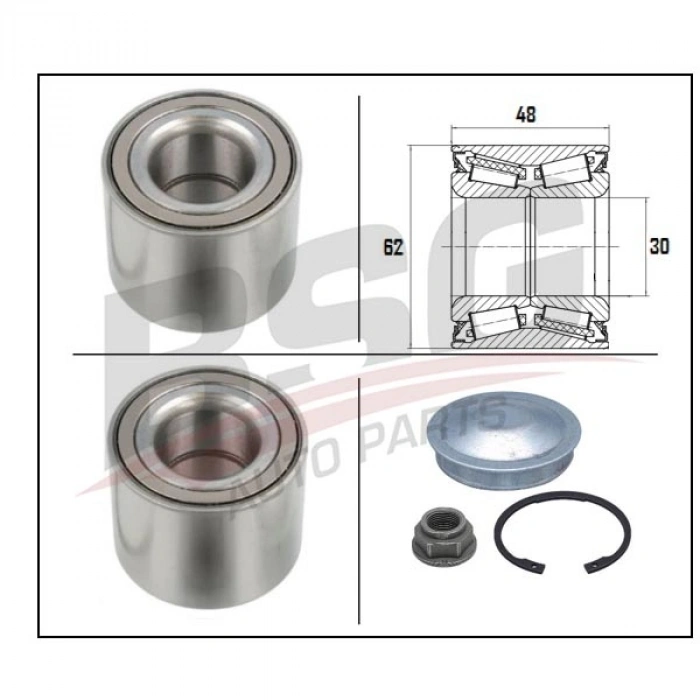 PORYA RULMANI ARKA 207 / 208 / 307 / 2008 / C3 / C4 / CROSSLAND X B.M 04-