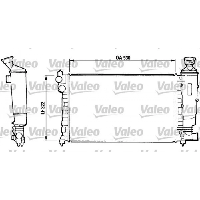 RADYATÖR 106 II 96 SAXO 9603 1.1 1.4 1.6 AC MEK 530×322x23 732794