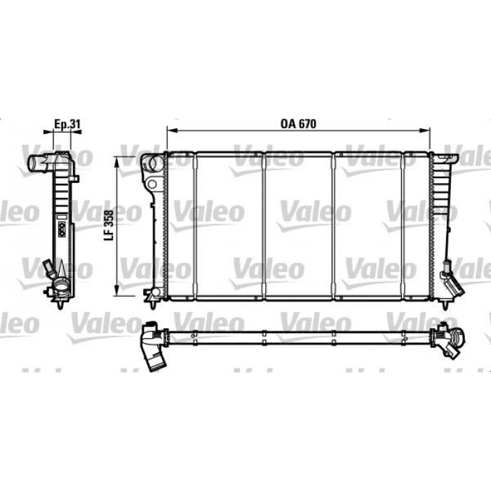 RADYATÖR 307 00 XSARA 0105 C4 04 2.0 HDI AC KLİMASIZ MEK 562.8x378x27