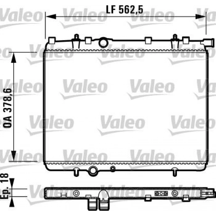 RADYATÖR C3 02 C2 03 207 07 1.4 1.6 16V 1.6 HDI AC MEK 558×378x28