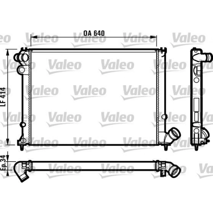 RADYATÖR PARTNER BERLINGO 96 1.4 1.6 16V TU3.2 TU3JP MEK AC KLİMASIZ 610×377.5x23 CLASSIC