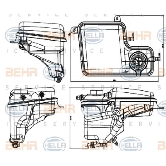 RADYATÖR YEDEK SU DEPOSU E65-66 M54-N52-N54 00-07