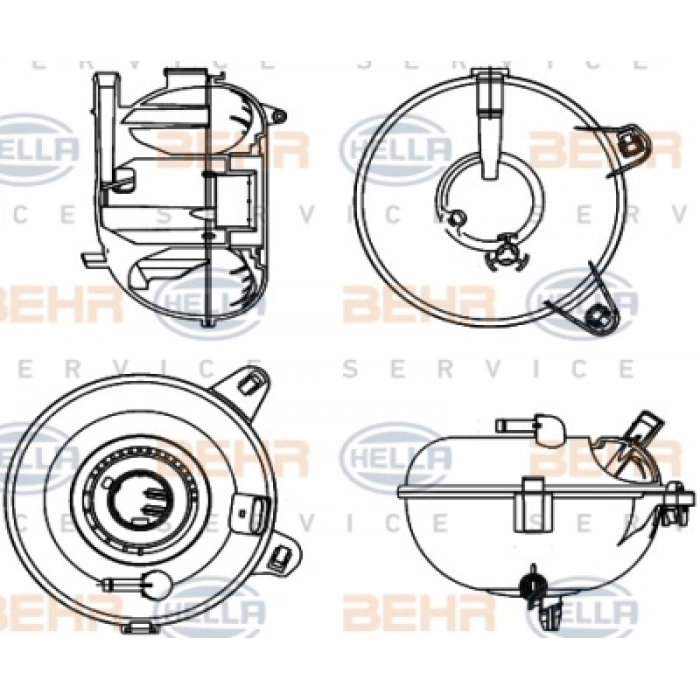 RADYATÖR YEDEK SU DEPOSU GENLESME KABI GOLF7-PASSAT-TIGUAN-A3-LEON-ATECA-OCTAVIA-SUPERB-KODIAQ-YETI BM 13-