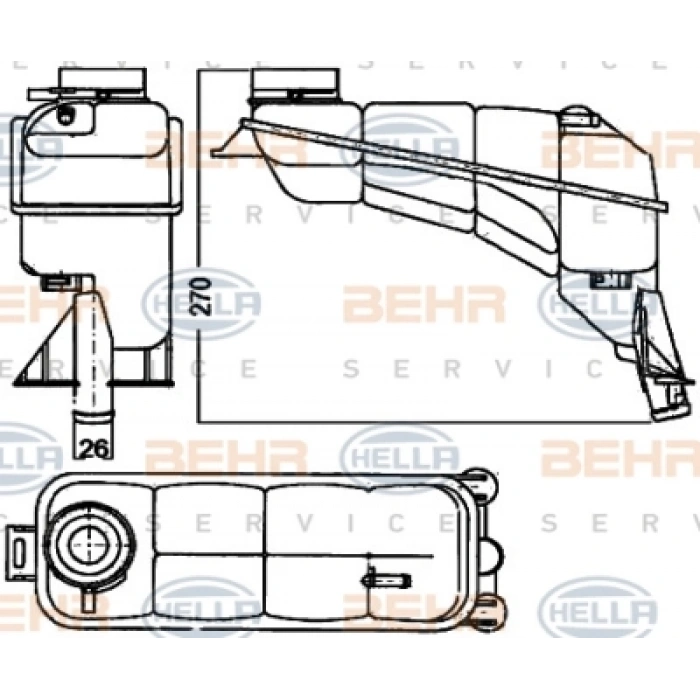 RADYATÖR YEDEK SU DEPOSU W210 BM 95-02