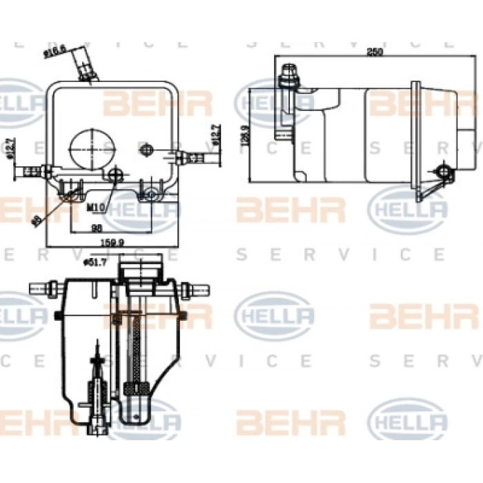 RADYATÖR YEDEK SU DEPOSU X5 E53 N62 00-07
