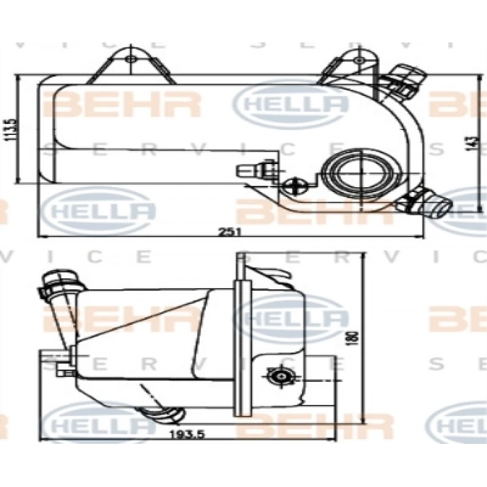 RADYATÖR YEDEK SU DEPOSU X5 M62 00-05