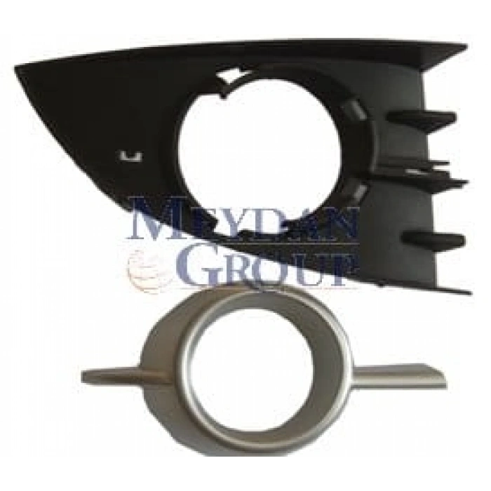 RENAULT SCENIC- 2- 07/09; SİS LAMBA KAPAĞI SAĞ SİS DELİKLİ SİYAH(DIŞ ÇERÇEVESİ GÜMÜŞ GRİ)2PARÇA(TYG
