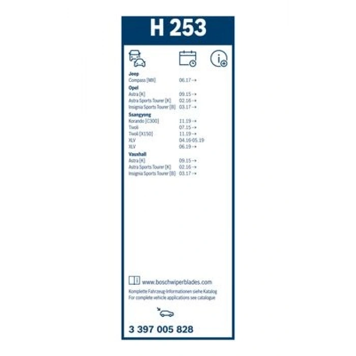 SILECEK SÜPÜRGESI ARKA 250 MM ( KOLLU SILECEK ) ASTRA K INSIGNIA B BM 16-