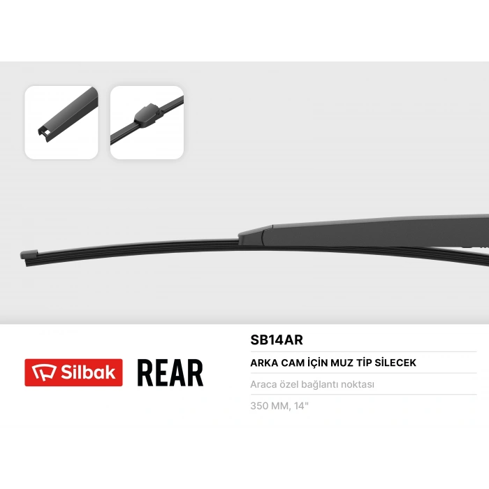 SILECEK SÜPÜRGESI ARKA 350 MM GOLF5-POLO-TIGUAN-TOUAREG-IBIZA-EXEO BM 01-