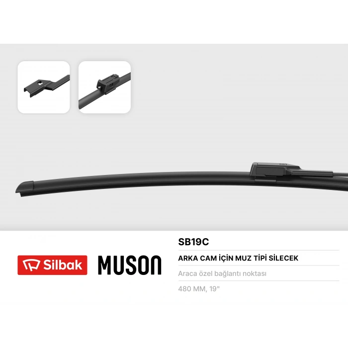 SILECEK SÜPÜRGESI ARKA MUZ TIPI UNIVERSAL 5 KAPI ( 480 MM ) MONDEO BM 07-