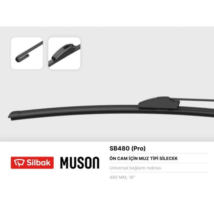 SILECEK SÜPÜRGESI ÖN 480 MM MUZ TIPI UNIVERSAL BM BM BM