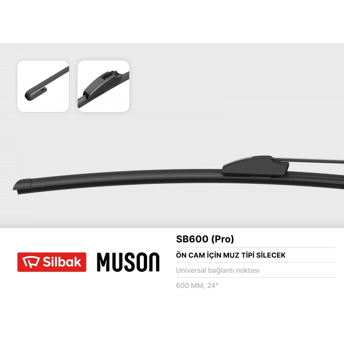 SILECEK SÜPÜRGESI ÖN 600 MM MUZ TIPI UNIVERSAL BM BM BM