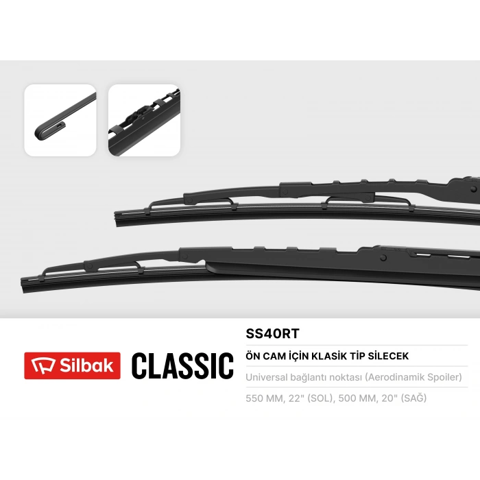 SILECEK SÜPÜRGESI ÖN TAKIM 530 / 510 MM MONDEO BM 01-