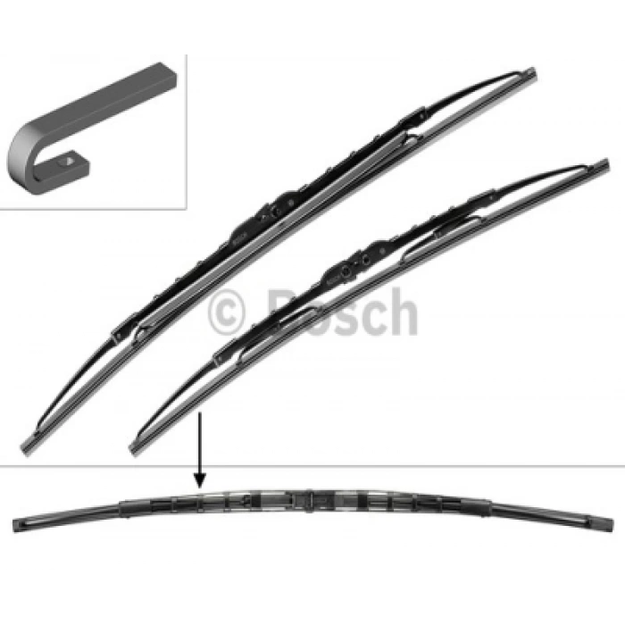 SILGI SUPURGESI TAKIM 60+53cm 03-10 T.PORTER.T5 KANCALI *SP* TWIN