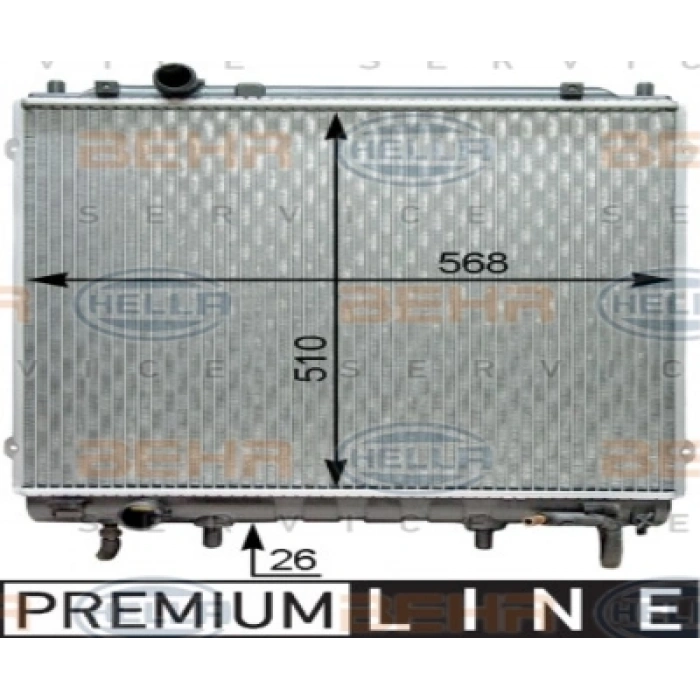 SU RADYATÖRÜ 140x900x590 TERRACAN 2,9 BENZIN 2001-