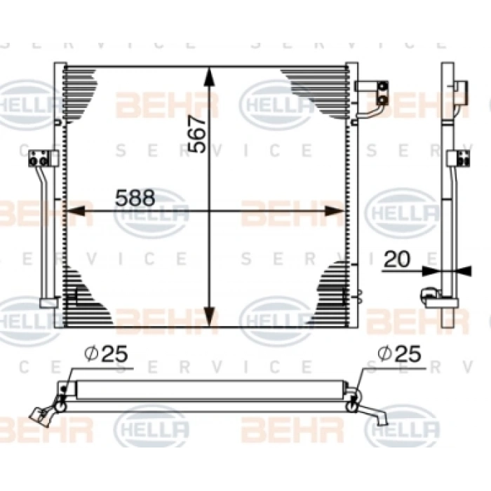 SU RADYATÖRÜ 166 ML-GL-GLS-292 GLE 651-157-642-BM 2014-